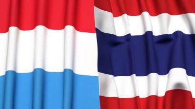 LUXEMBOURG ve THAILAND Bayrakları