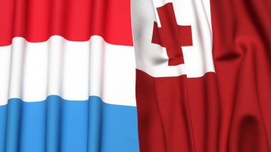 LUXEMBOURG ve TONGA Bayrakları