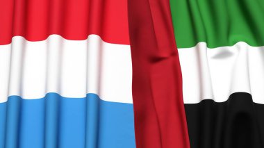 LUXEMBOURG ve BAE Bayrakları