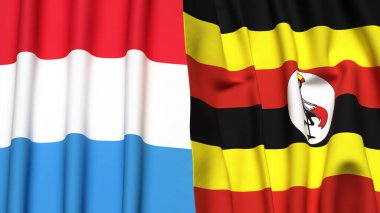 LUXEMBOURG ve UGANDA Bayrakları