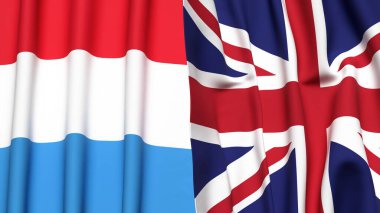 LUXEMBOURG Bayrakları ve BİRLİK KINGDOM