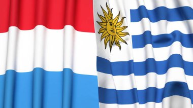 LUXEMBOURG ve Uruguay Bayrakları
