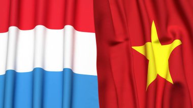 LUXEMBOURG ve VİETNAM Bayrakları