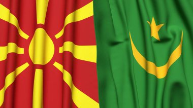 MACEDONIA ve MAURITANIA Bayrakları