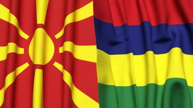 MACEDONYA ve MAURİSTAN Bayrakları