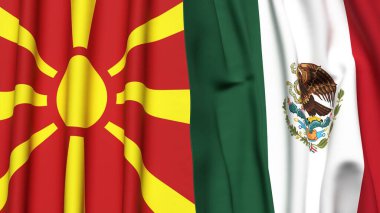 MACEDONIA ve MEXICO Bayrakları