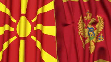 MACEDONIA ve MONTENEGRO Bayrakları