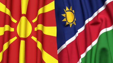 MACEDONIA ve NAMIBIA Bayrakları