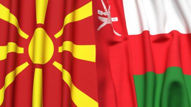 MACEDONIA VE OMAN Bayrakları