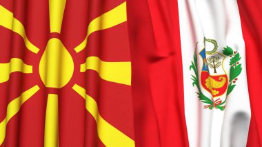 MACEDONIA ve Peru Bayrakları