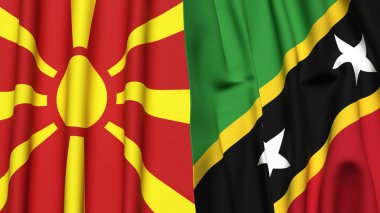 MACEDONYA ve SAINT KITT Bayrakları