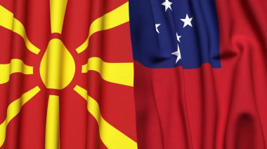MACEDONIA ve SAMOA Bayrakları