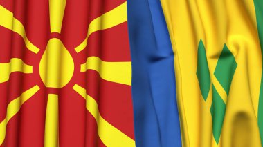 MACEDONYA Bayrakları ve SAINT VINCENT
