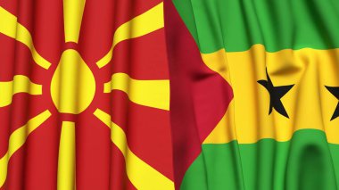 MACEDONIA Bayrakları ve SAO TOME