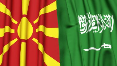 MACEDONIA ve SAUDI ARABIA Bayrakları