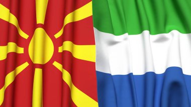 MACEDONIA ve SIERRA LEON Bayrakları