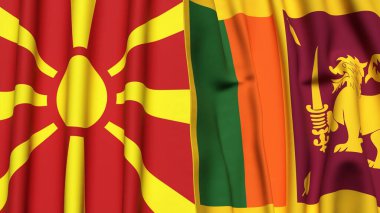 MACEDONIA ve SRI LANKA Bayrakları