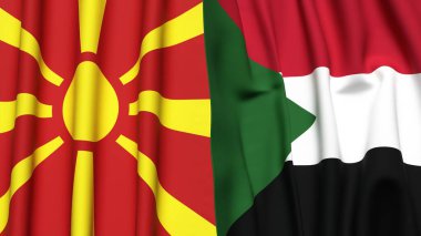 MACEDONIA ve SUDAN Bayrakları