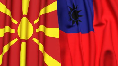 MACEDONIA ve Tayvan Bayrakları