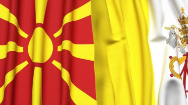 MACEDONYA ve VATİKAN Bayrakları