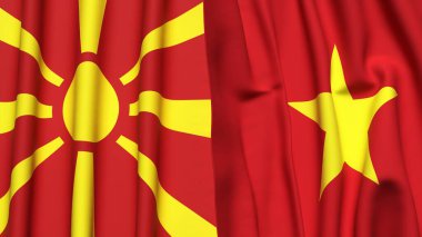 MACEDONIA ve VİETNAM Bayrakları
