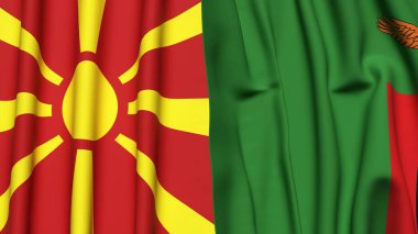 MACEDONIA ve ZAMBİA Bayrakları