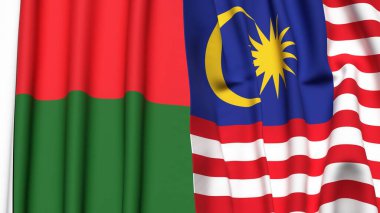 MADAGASCAR ve MALAYSIA Bayrakları