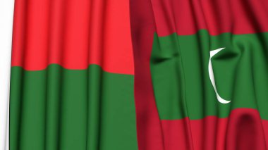 MADAGASCAR ve MALDIVES Bayrakları