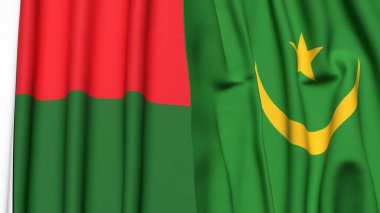 MADAGASCAR ve MAURITANIA Bayrakları