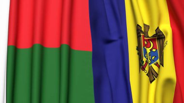 MADAGASCAR ve MOLDOVA Bayrakları