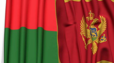 MADAGASCAR ve MONTENEGRO Bayrakları