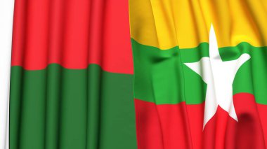 MADAGASCAR ve Myanmar Bayrakları