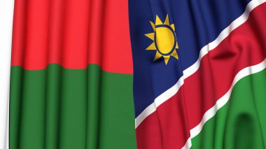 MADAGASCAR ve NAMIBIA Bayrakları