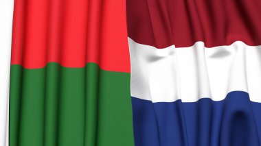 MADAGASCAR VE NETHERLANDS Bayrakları
