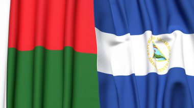MADAGASCAR ve NICARAGUA Bayrakları
