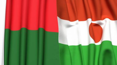 MADAGASCAR VE NIGER Bayrakları
