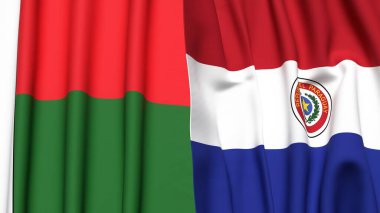 MADAGASCAR ve PARAGUAY Bayrakları