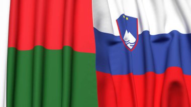 MADAGASCAR ve SLOVENIA Bayrakları