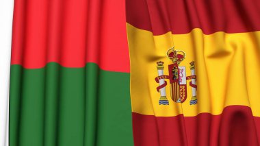 MADAGASCAR VE İSPAN Bayrakları