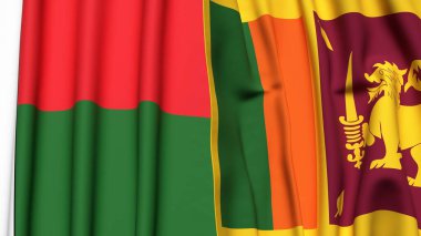 MADAGASCAR ve SRI LANKA Bayrakları