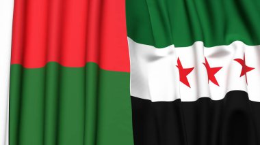 MADAGASCAR ve SYRIA Bayrakları