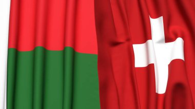 MADAGASCAR VE SWitzERLAND Bayrakları
