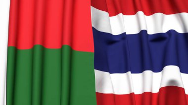MADAGASCAR ve THAILAND Bayrakları