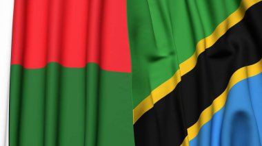 MADAGASCAR ve TANZANIA Bayrakları