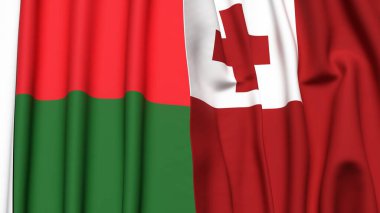 MADAGASCAR ve TONGA Bayrakları