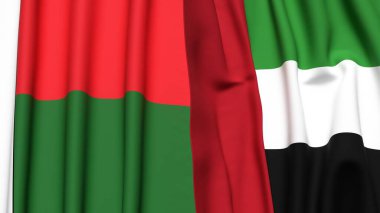 MADAGASCAR ve BAE Bayrakları