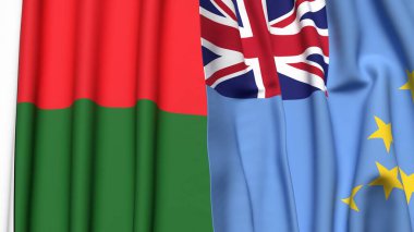 MADAGASCAR ve TUVALU Bayrakları