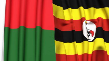 MADAGASCAR ve UGANDA Bayrakları
