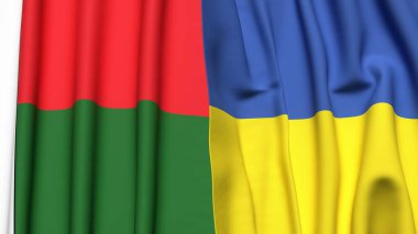 MADAGASCAR ve UKRAINE Bayrakları