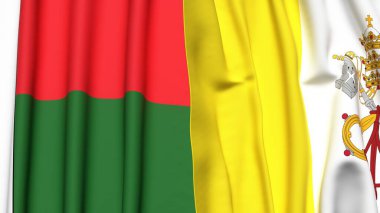 MADAGASCAR ve VATİKAN Bayrakları